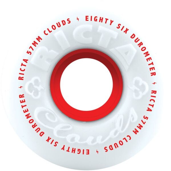 Sk8 Kola Ricta Clouds Red - Bílá - 57Mm/86A