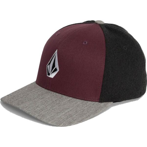 Kšiltovka Volcom Full Stone Hthr Flexfit - Vínová - L/Xl