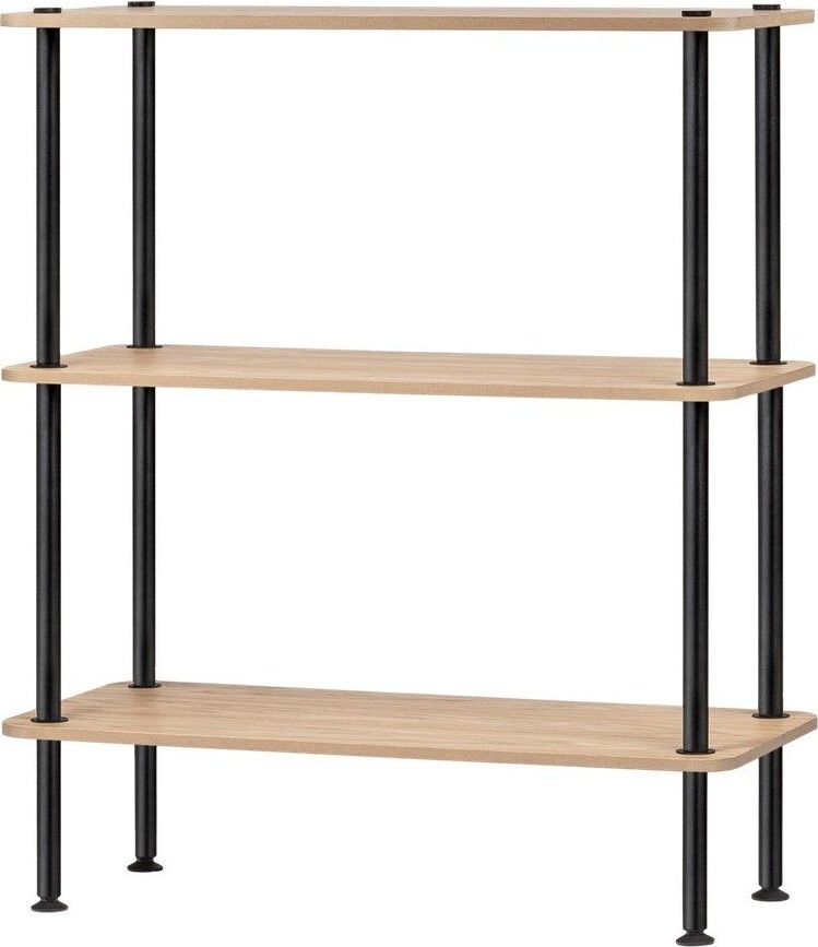 Regál v dekoru dubu v přírodní barvě 80x90,5x35 cm Teidi – noo.ma