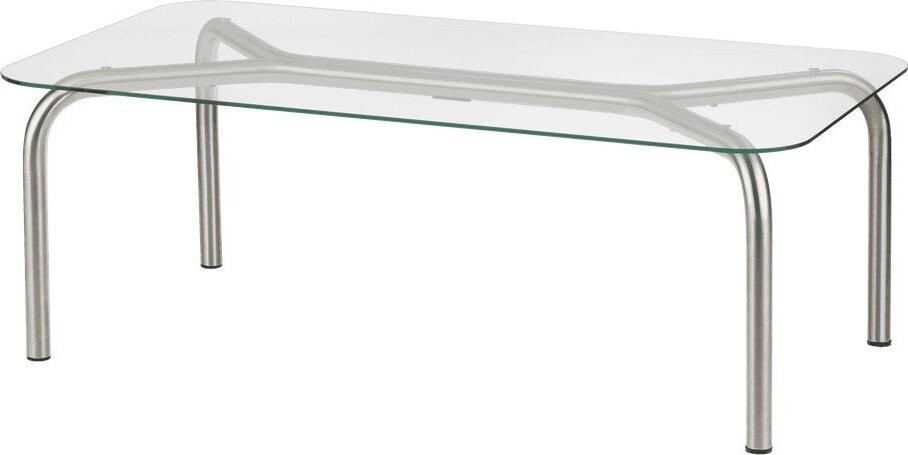 Konferenční stolek se skleněnou deskou ve stříbrné barvě 60x110 cm Uku – noo.ma