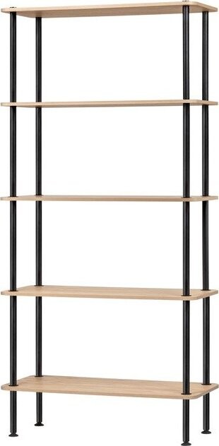 Regál v dekoru dubu v přírodní barvě 80x163x35 cm Teidi – noo.ma