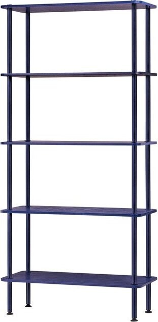 Modrý regál v dekoru dubu 80x163x35 cm Teidi – noo.ma