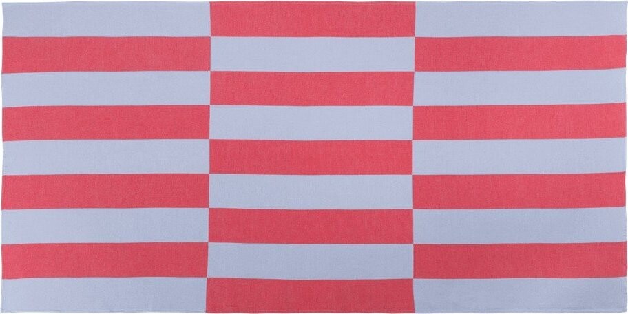 Červená/světle modrá bavlněná plážová osuška 100x160 cm Su – noo.ma