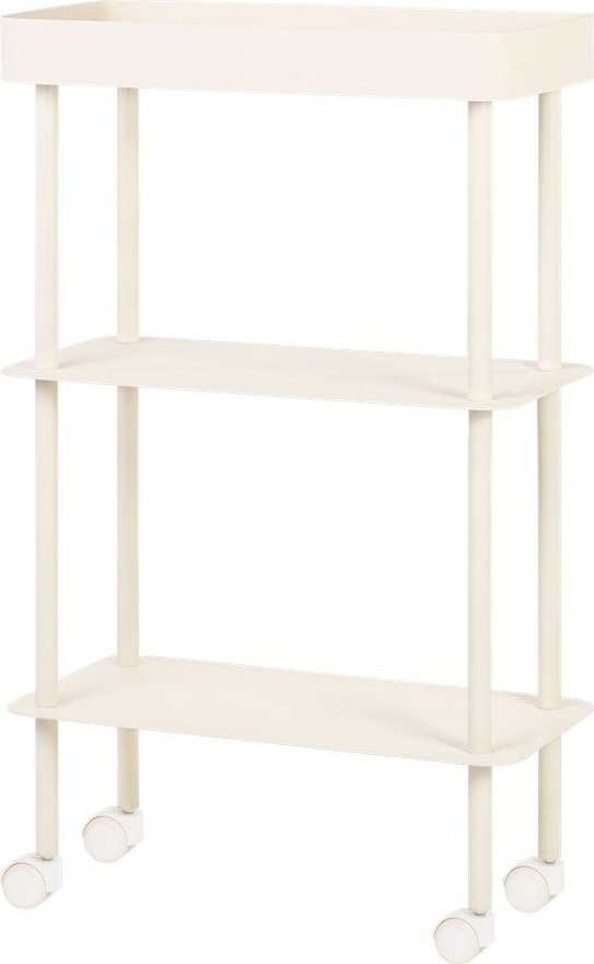 Béžový kovový pojízdný regál 60x97x30 cm Nolle – noo.ma