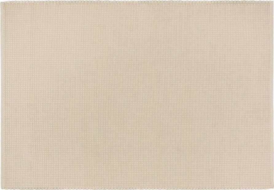 Béžový ručně tkaný vlněný koberec 140x200 cm Talo – noo.ma