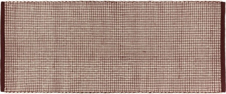 Vínový/v přírodní barvě ručně tkaný vlněný běhoun 80x170 cm Talo – noo.ma