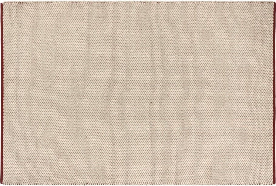 Červený/béžový ručně tkaný vlněný koberec 200x300 cm Lenu – noo.ma