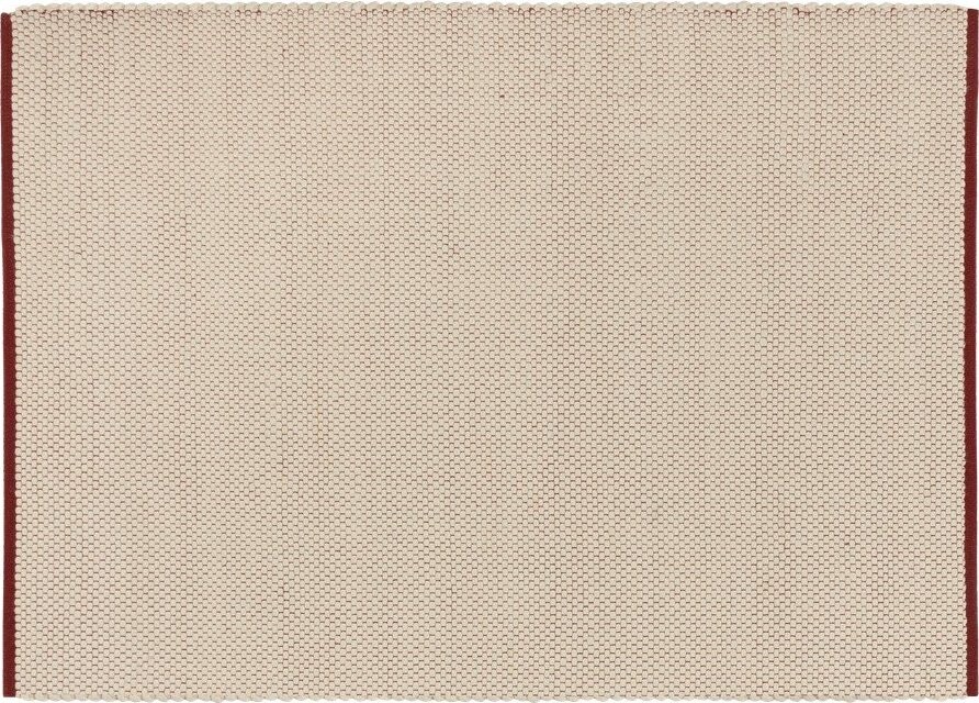 Červený/béžový ručně tkaný vlněný koberec 140x200 cm Lenu – noo.ma