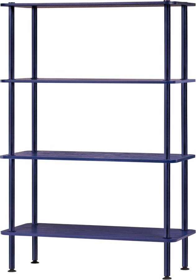 Modrý regál v dekoru dubu 80x127x35 cm Teidi – noo.ma