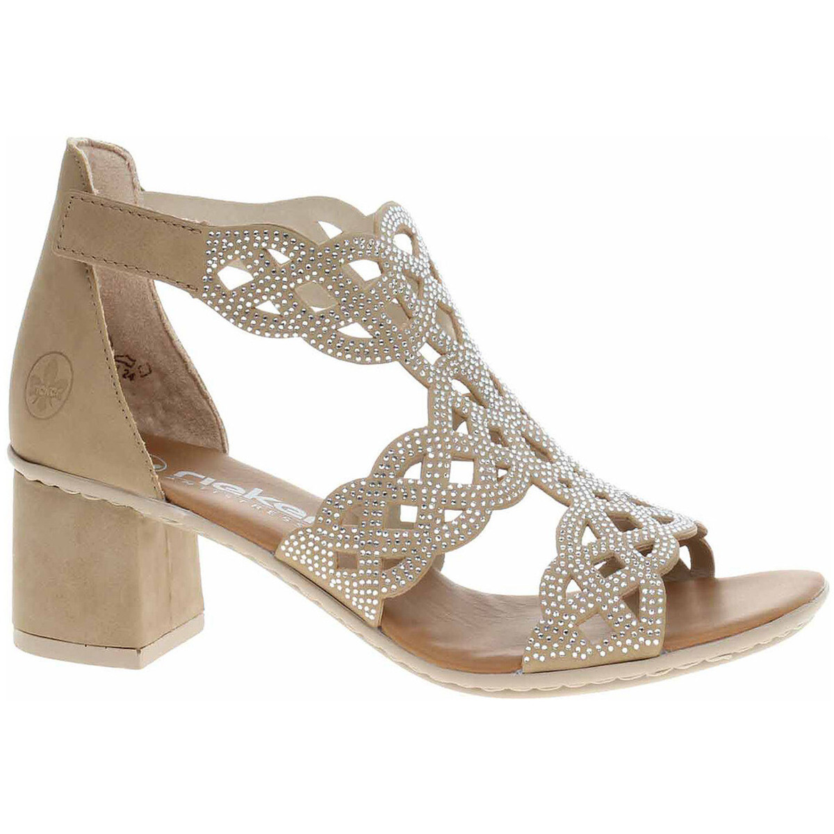 Rieker  Dámské sandály  64773-61 beige  Béžová