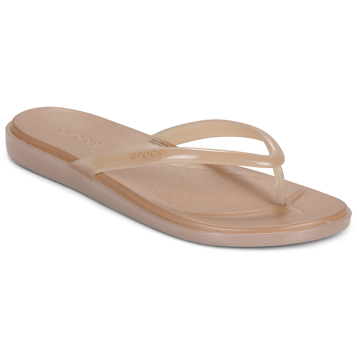 Crocs  MIAMI JELLY ROUND TOE FLIP  Béžová