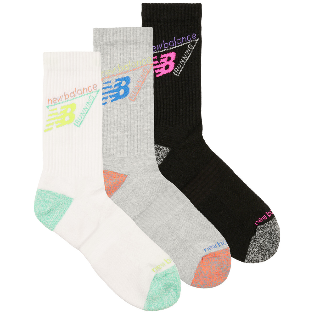 New Balance  ACTIVE GRAPHIC CREW SOCKS 3 PACK  ruznobarevne