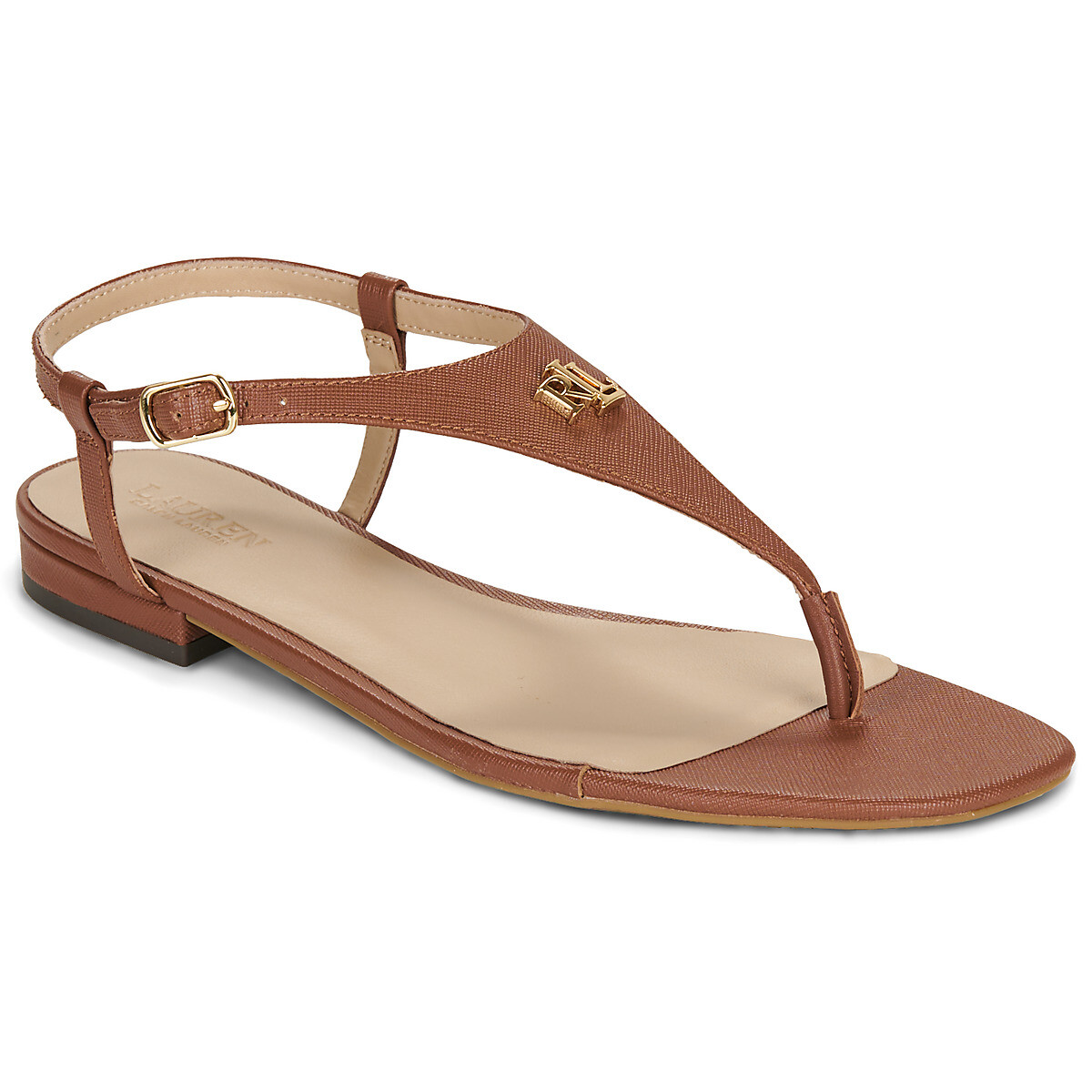 Lauren Ralph Lauren  EVERLEY 2-SANDALS-FLAT SANDAL  Hnědá