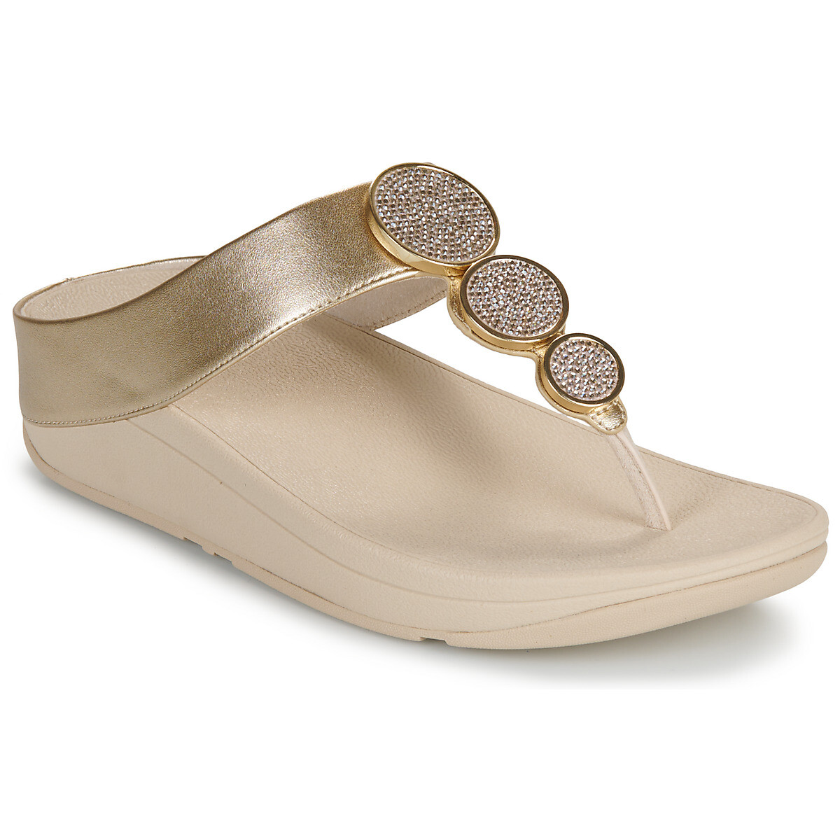 FitFlop  HALO BEAD-CIRCLE METALLIC  Béžová
