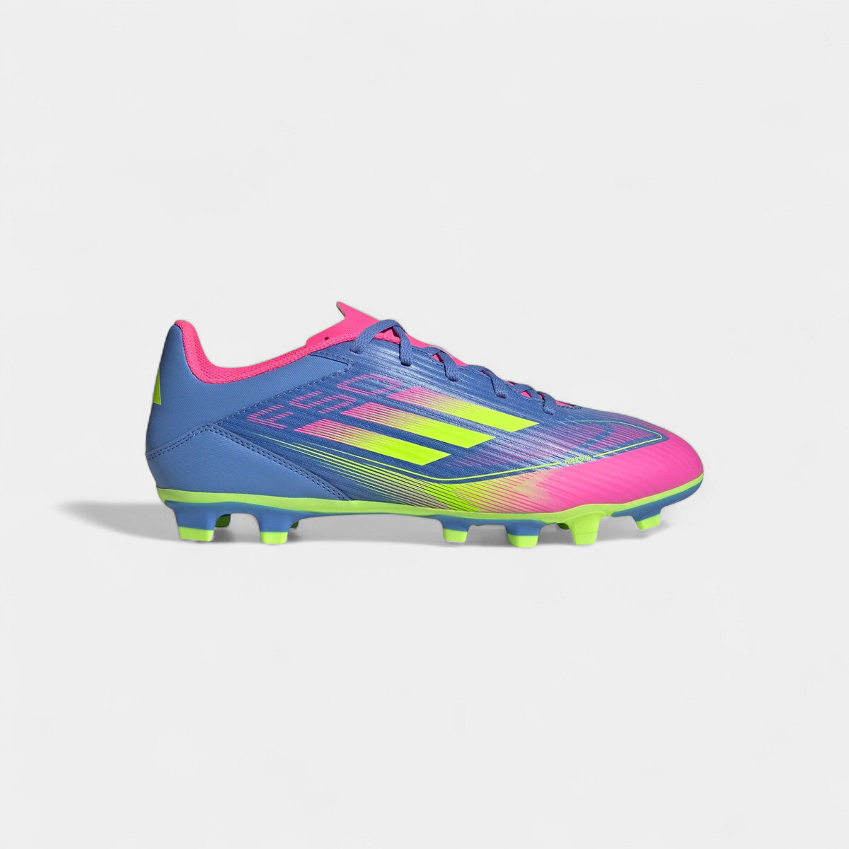 adidas  F50 Club FG/MG Blue Fusion Lucid Lemon Lucid Pink  Bílá
