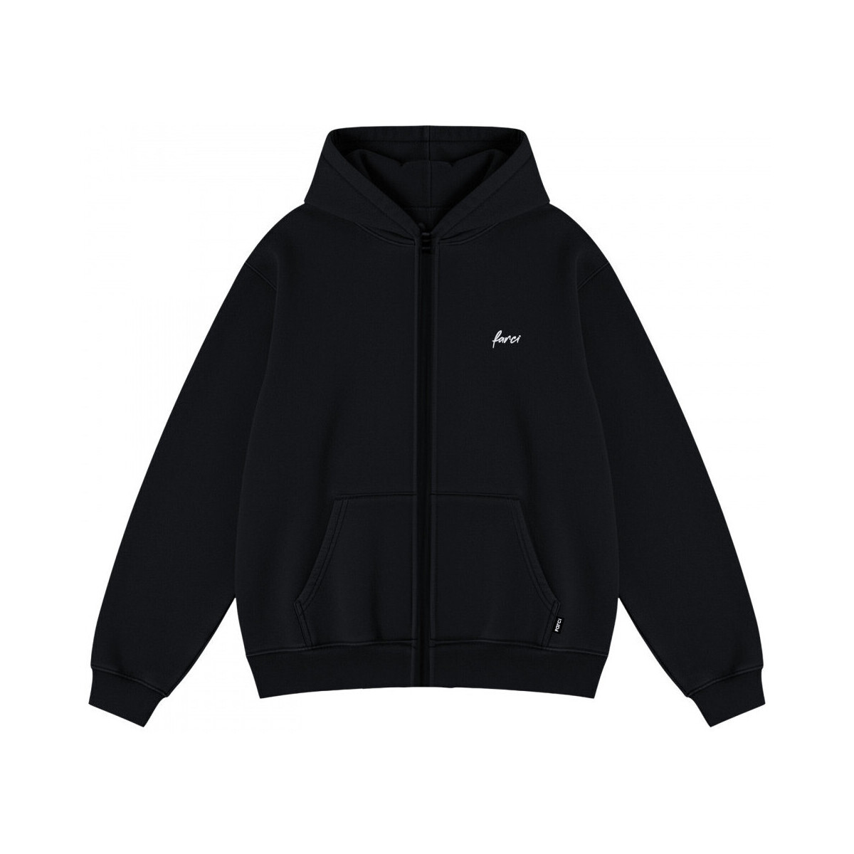 Farci  Hoddie zip piano  Černá