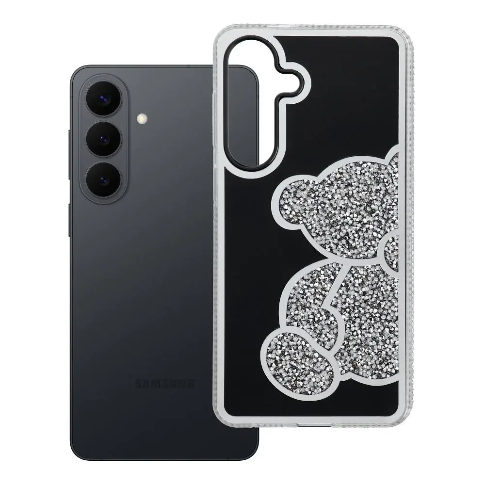Zadní kryt TEDDY BEAR Case pro Samsung Galaxy S26+, stříbrná