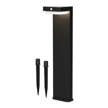 Venkovní solarní sloupek s PIR ORNO Adviti SL/R-5/B, WILLOW LED 4,5W, 400lm, IP44, 4000K, 2000mAh, černé