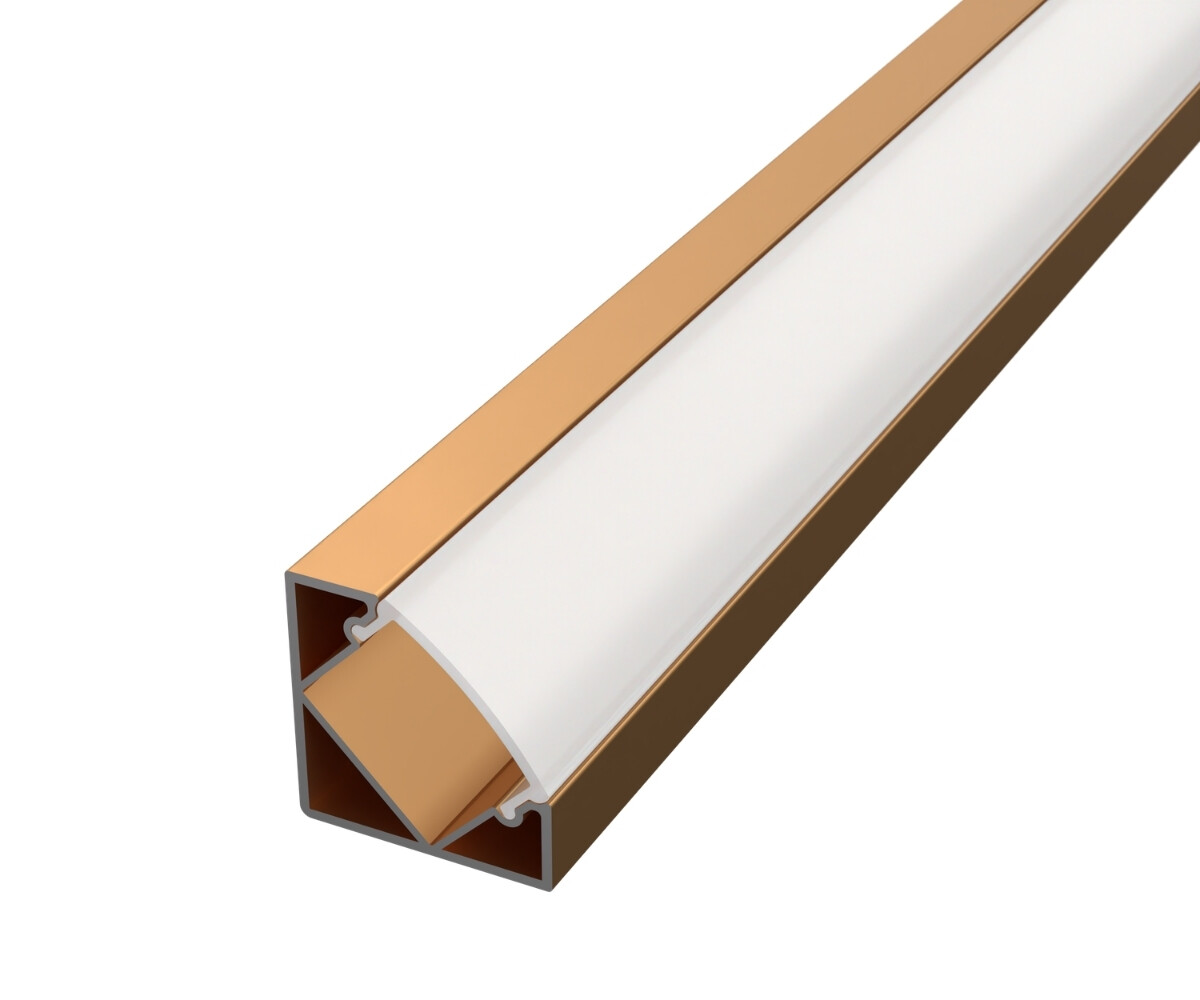 LED Solution Rohový profil pro LED pásky R7 bronzový Vyberte variantu a délku: Profil bez difuzoru 1m LP201BR-1M