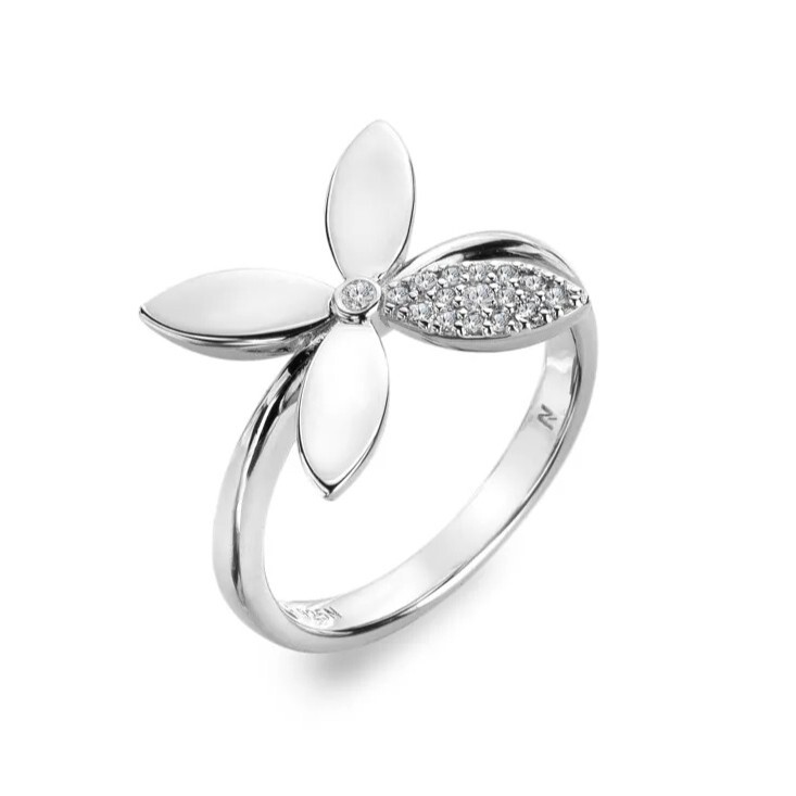Hot Diamonds Krásný stříbrný prsten s diamantem Eden DR324 59 mm