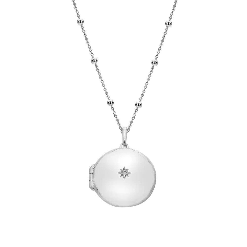Hot Diamonds Stříbrný náhrdelník s diamantem Much Loved DP1098 (řetízek, přívěsek)
