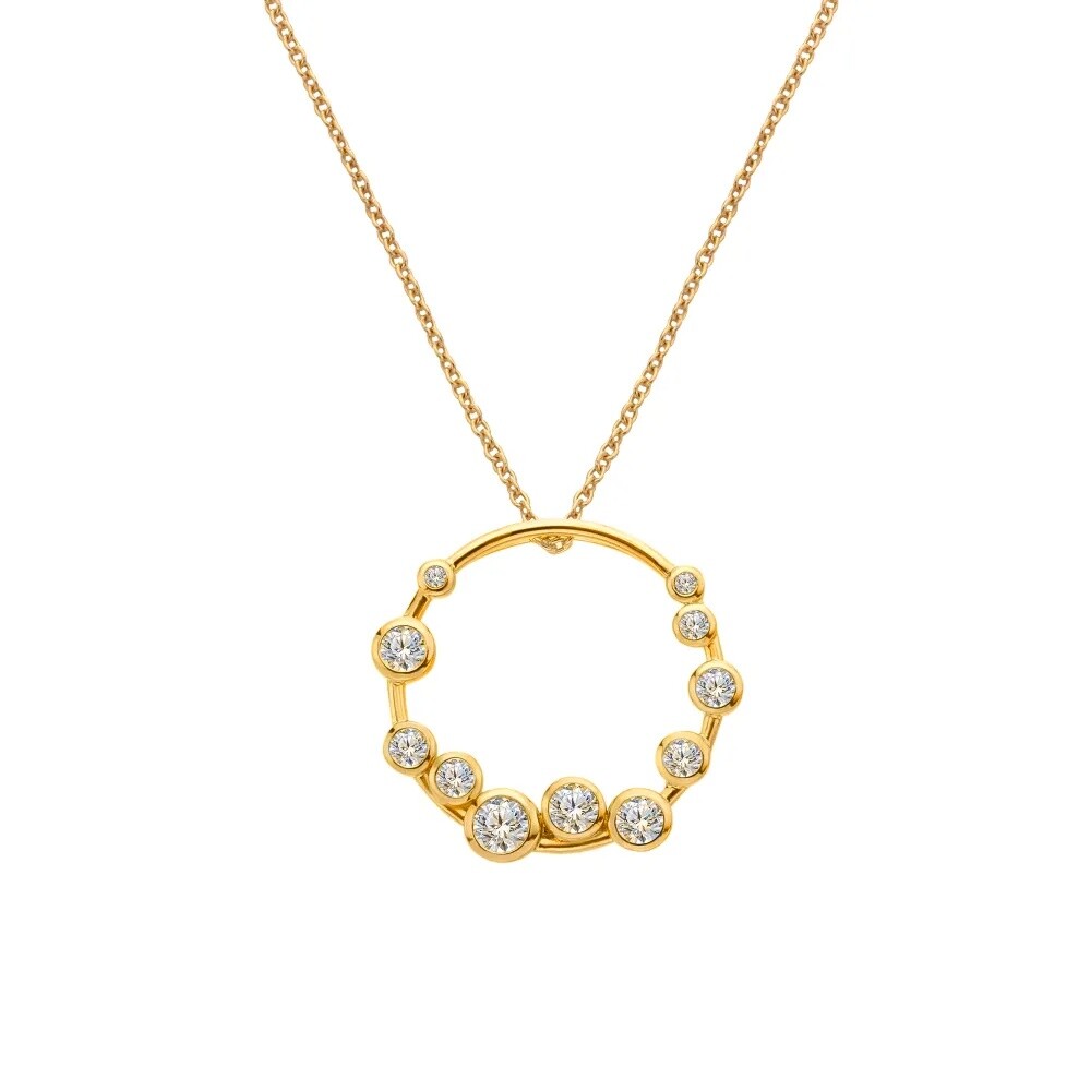 Hot Diamonds Pozlacený stříbrný náhrdelník Tender DP1107 (řetízek, přívěsek)