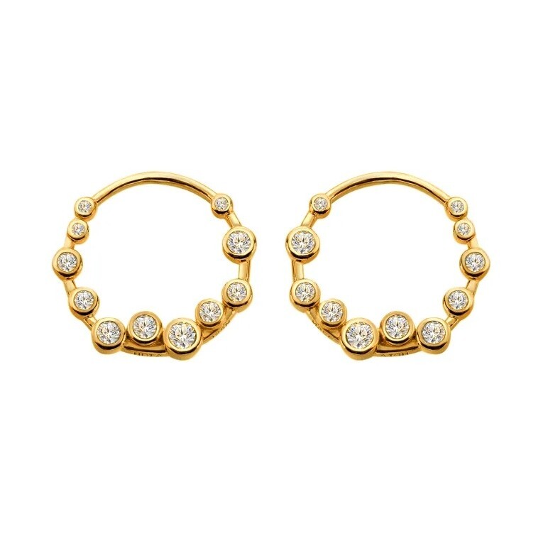 Hot Diamonds Pozlacené stříbrné náušnice Tender DE894