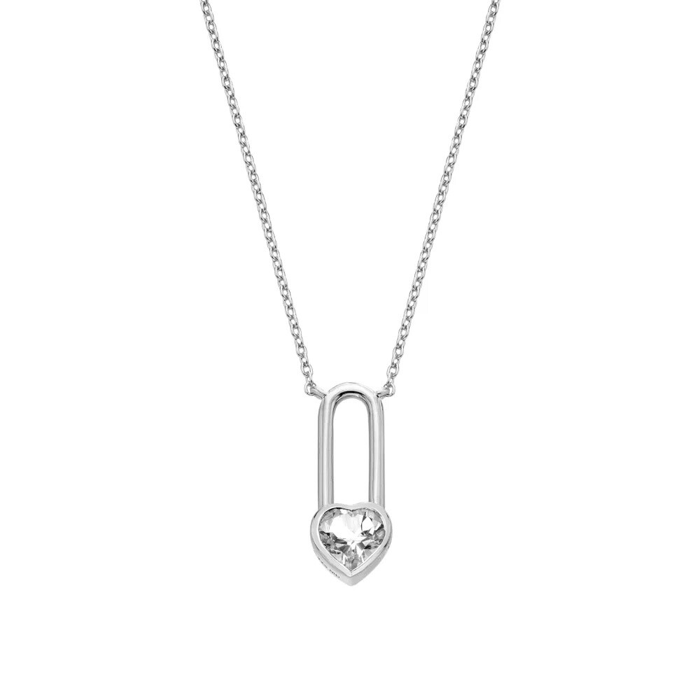 Hot Diamonds Stříbrný náhrdelník s diamantem a topazem Solitaire DN233