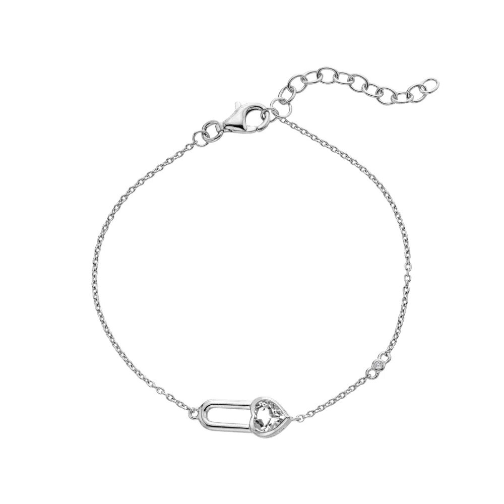 Hot Diamonds Třpytivý stříbrný náramek Solitaire DL722