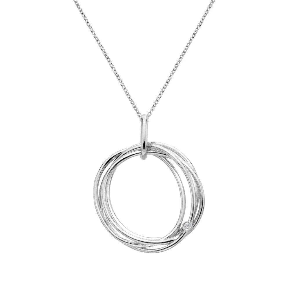 Hot Diamonds Stříbrný náhrdelník s diamantem String DP1108 (řetízek, přívěsek)