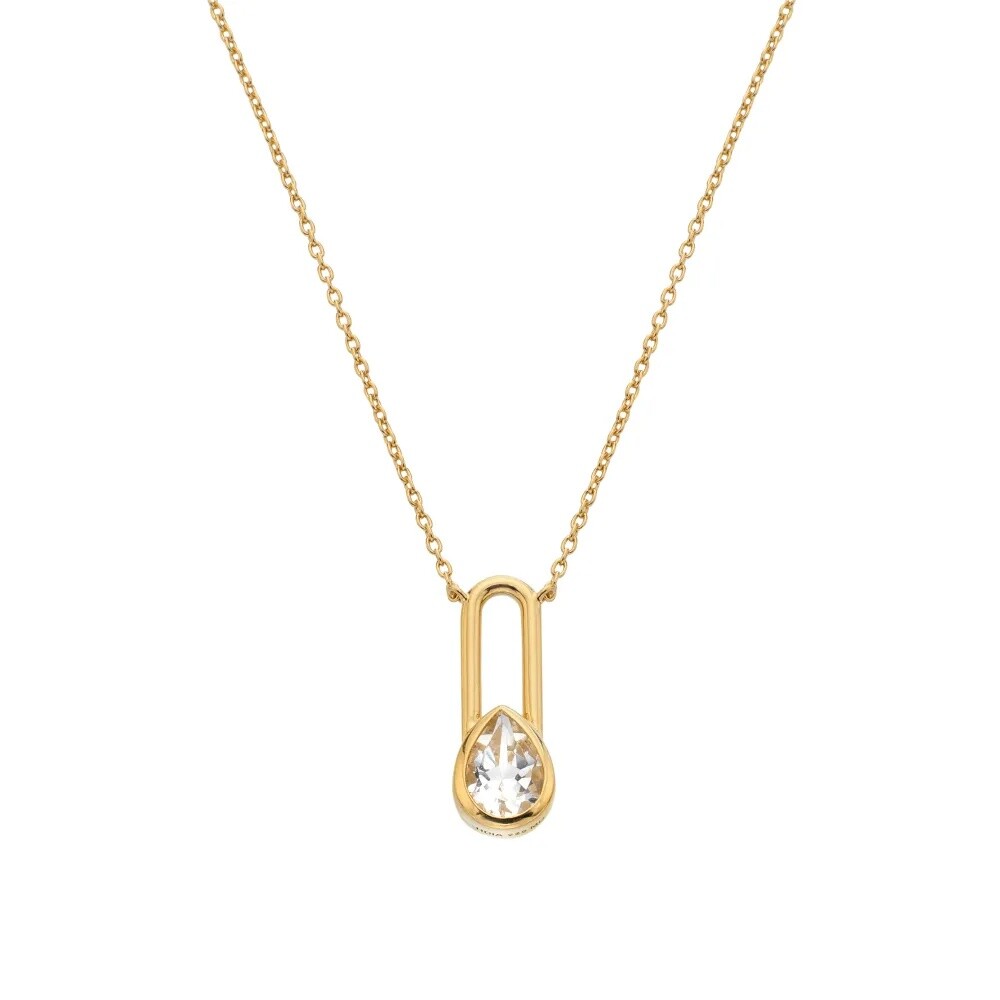 Hot Diamonds Pozlacený náhrdelník s diamantem a topazem Solitaire DN234