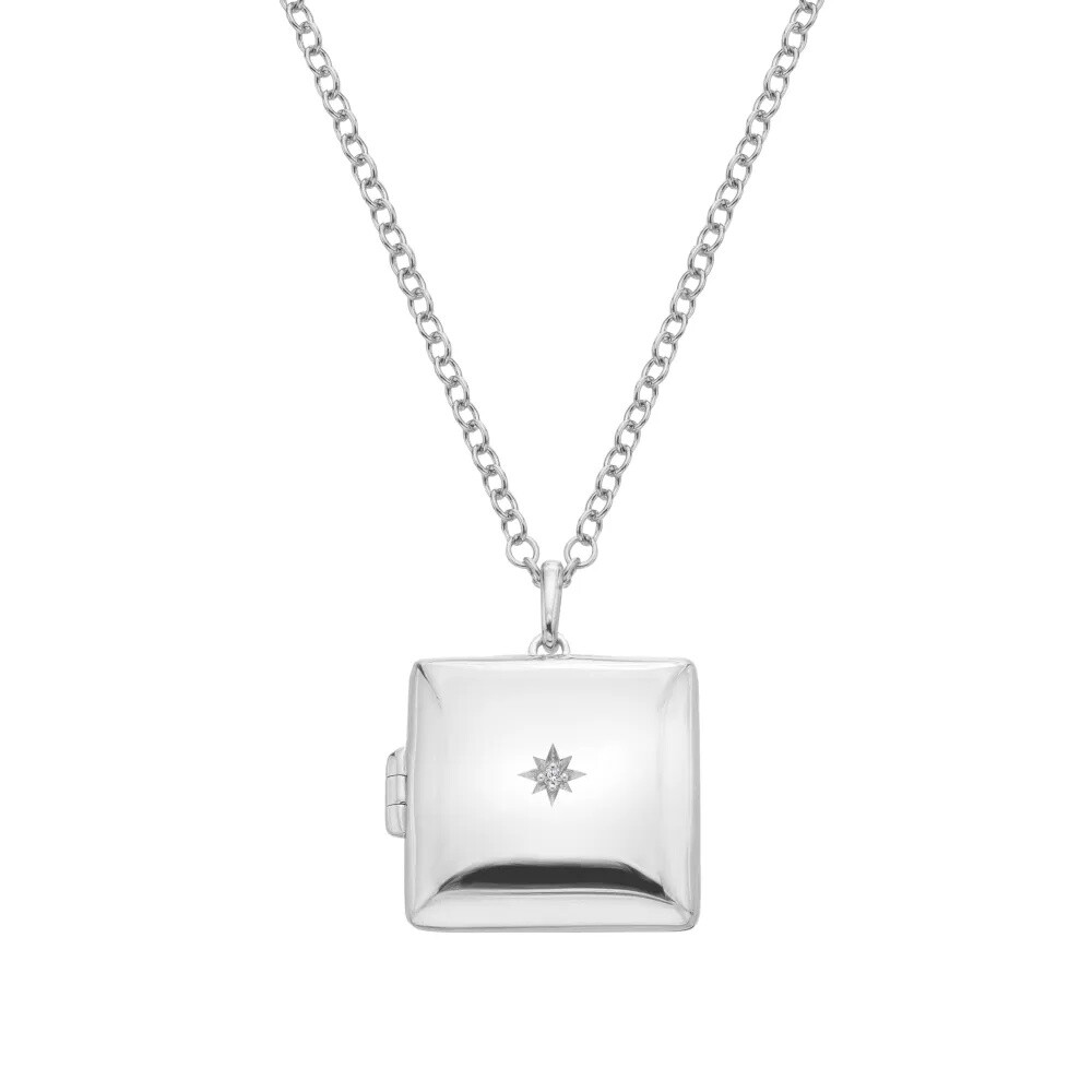 Hot Diamonds Stříbrný náhrdelník s diamantem Much Loved DP1101 (řetízek, přívěsek)