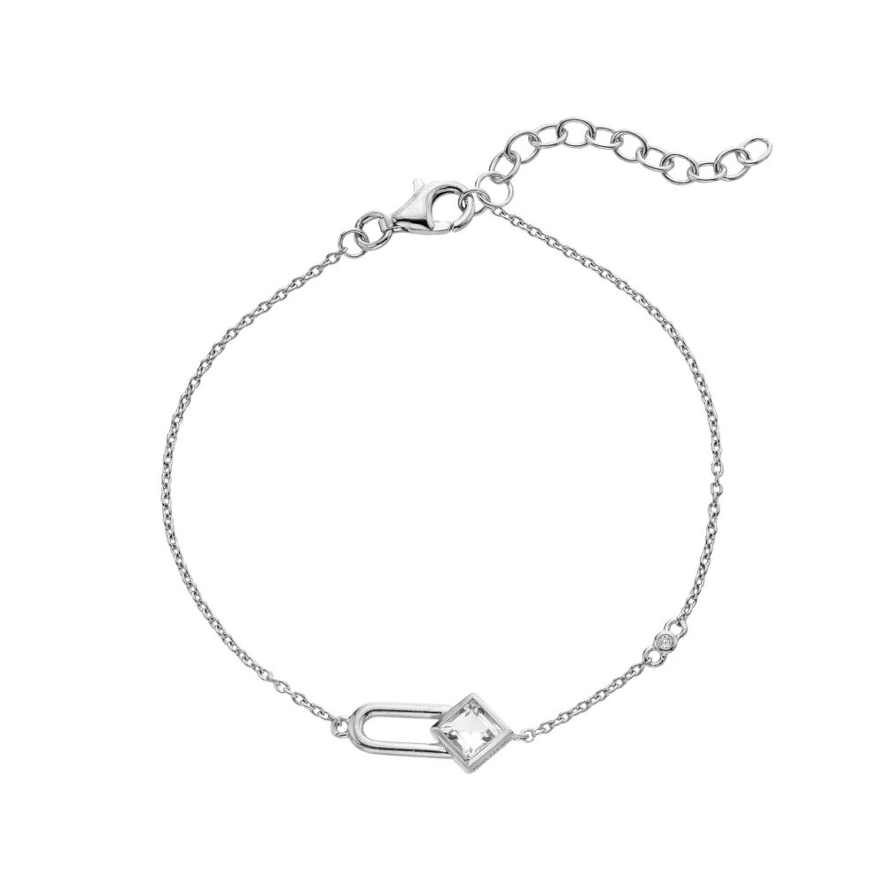 Hot Diamonds Slušivý stříbrný náramek Solitaire DL721