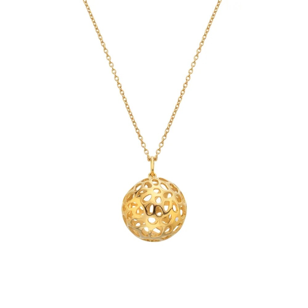 Hot Diamonds Designový náhrdelník s diamantem Orb DP1097 (řetízek, přívěsek)