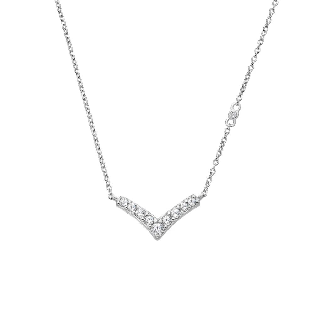 Hot Diamonds Třpytivý stříbrný náhrdelník s diamantem Lustre DN231