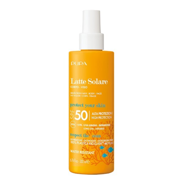 PUPA Milano Sprej na opalování Latte Solare SPF 50 Sunscreen Milk 200 ml