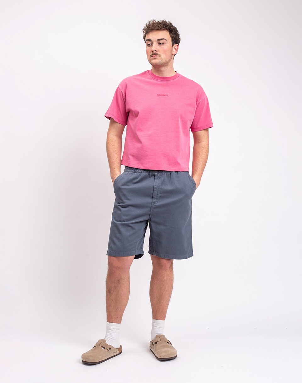 Carhartt WIP Flint Short Cozy Blue garment dyed S