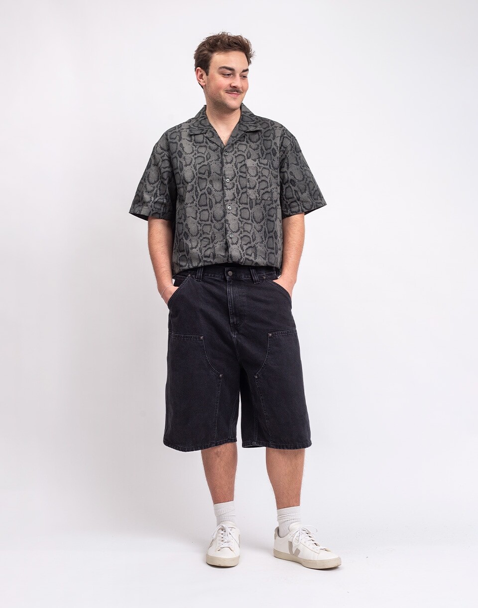 Carhartt WIP OG Double Knee Short Black stone washed S