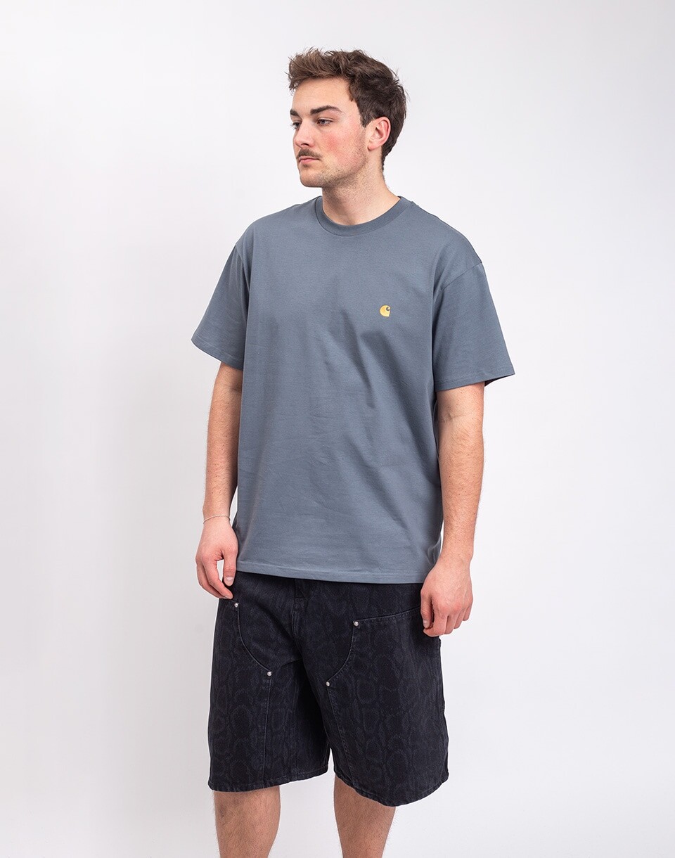 Carhartt WIP S/S Chase T-Shirt Cozy Blue/Gold M