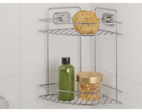 Závěsný rohový regál Reflex Luxy 2, chrometherm
