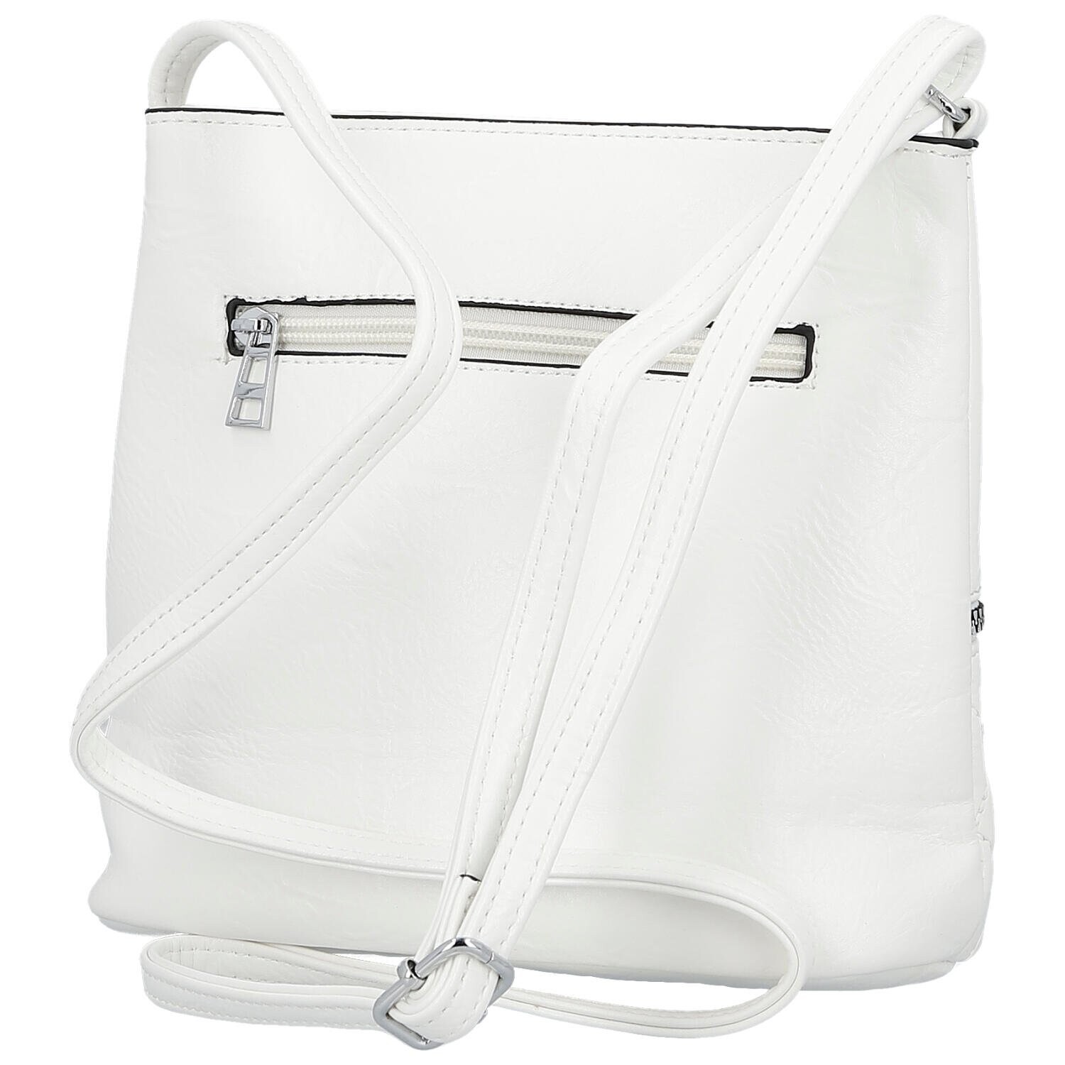 Stylová dámská koženková crossbody kabelka Betty, bílá