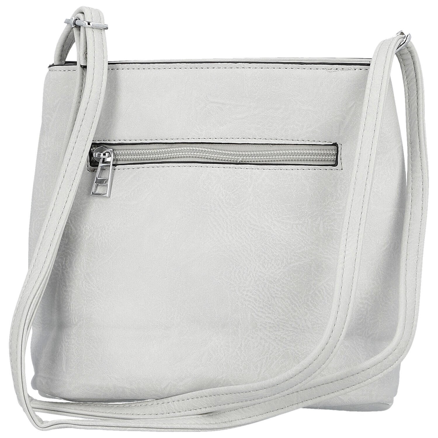 Stylová dámská koženková crossbody kabelka Betty, šedá