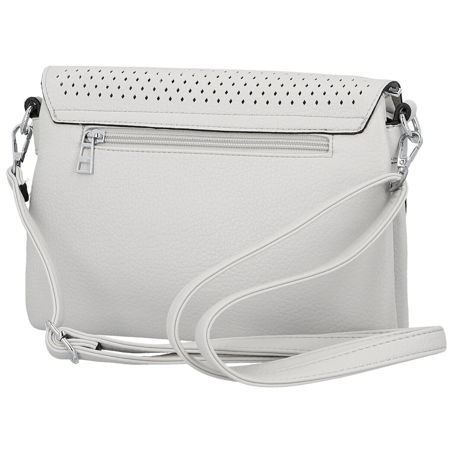Trendy dámská koženková crossbody kabelka Kasandra, šedá