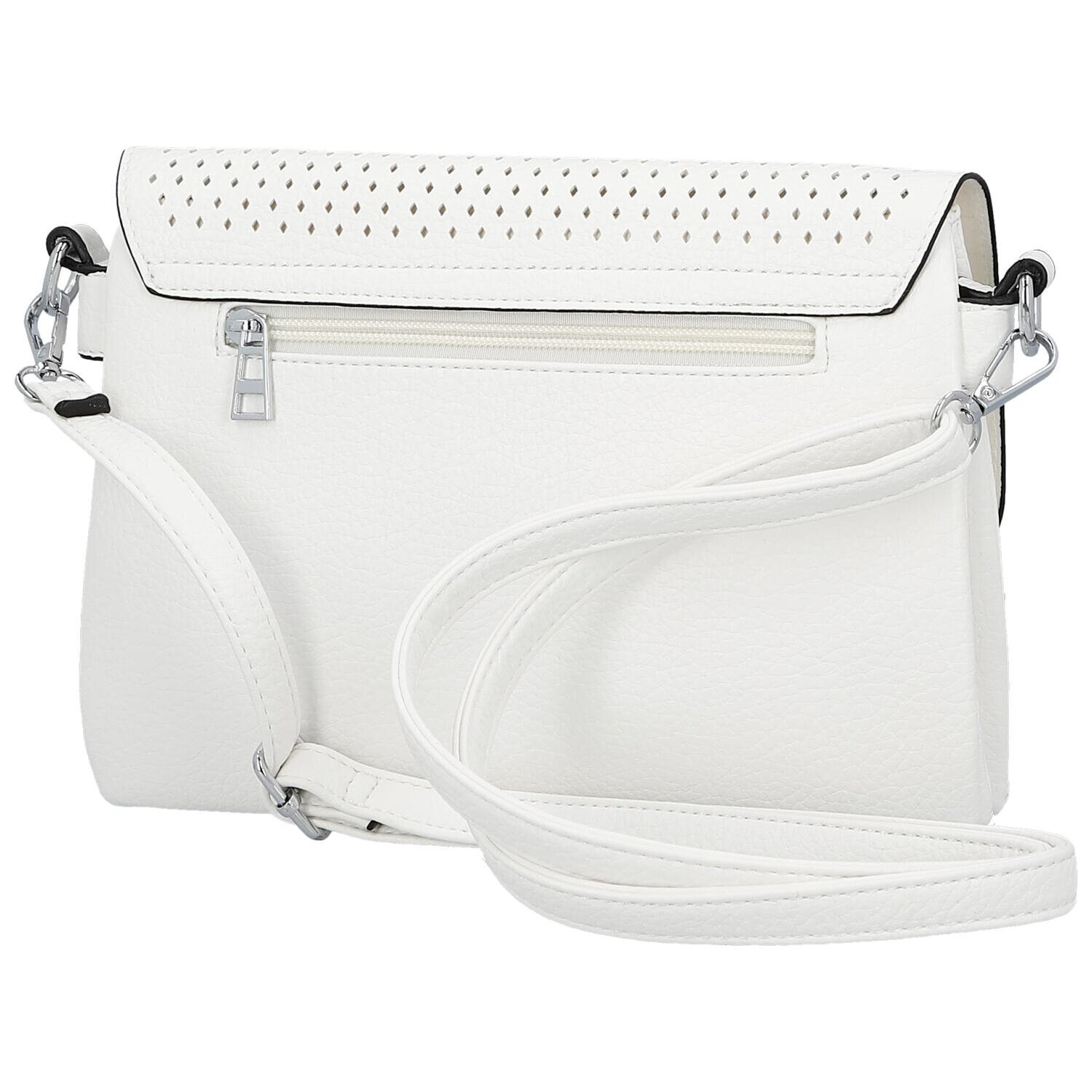 Trendy dámská koženková crossbody kabelka Kasandra, bílá
