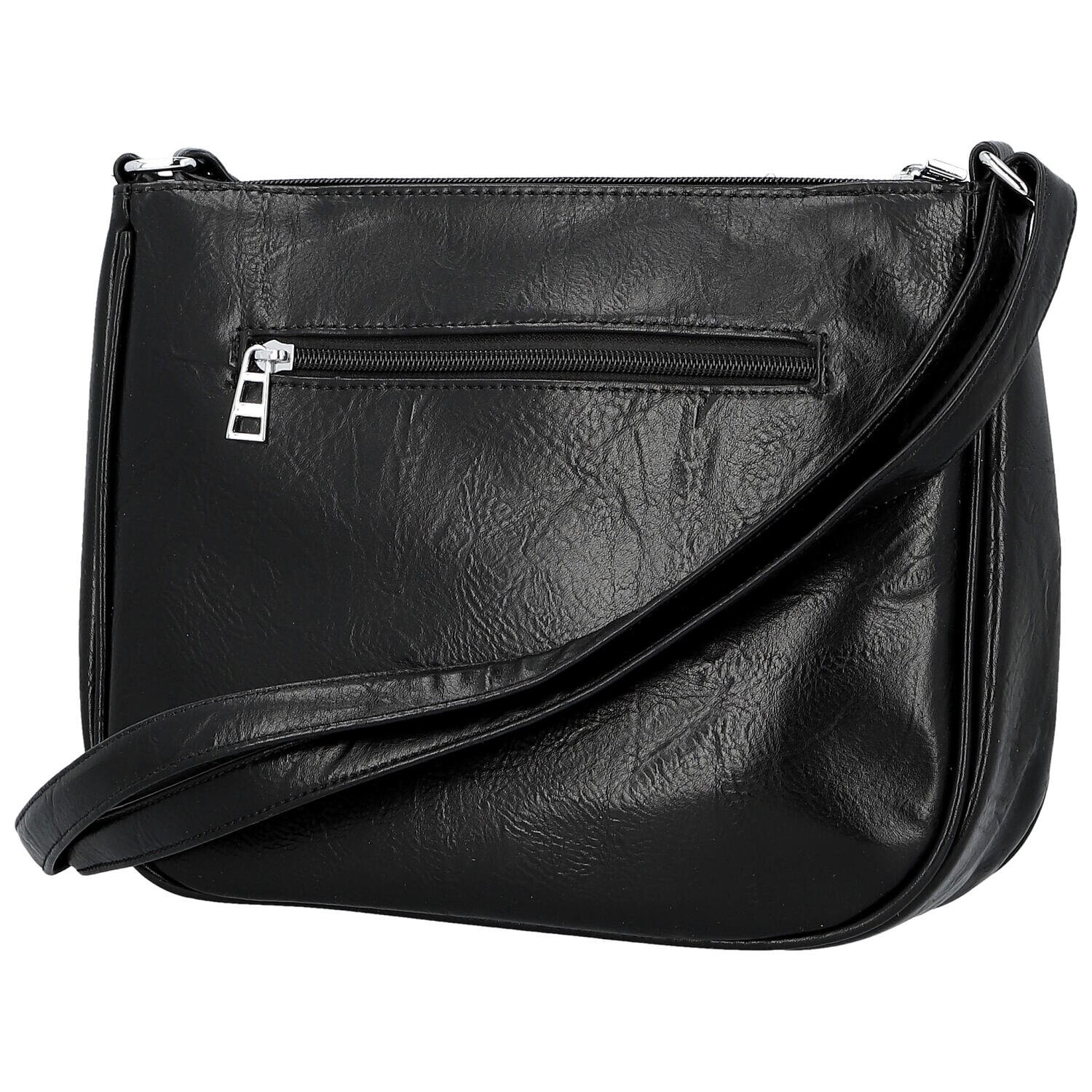 Trendy dámská koženková crossbody kabelka Betty, černá