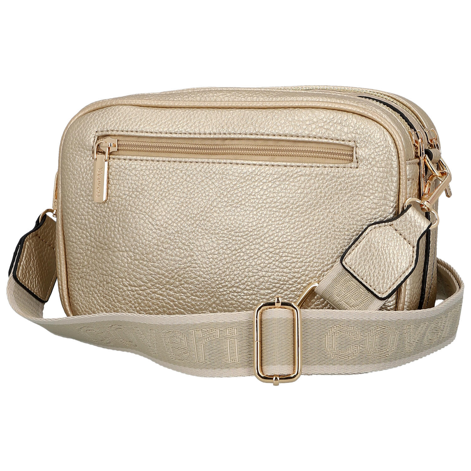 Stylová dámská koženková crossbody  kabelka Aliana, zlatá