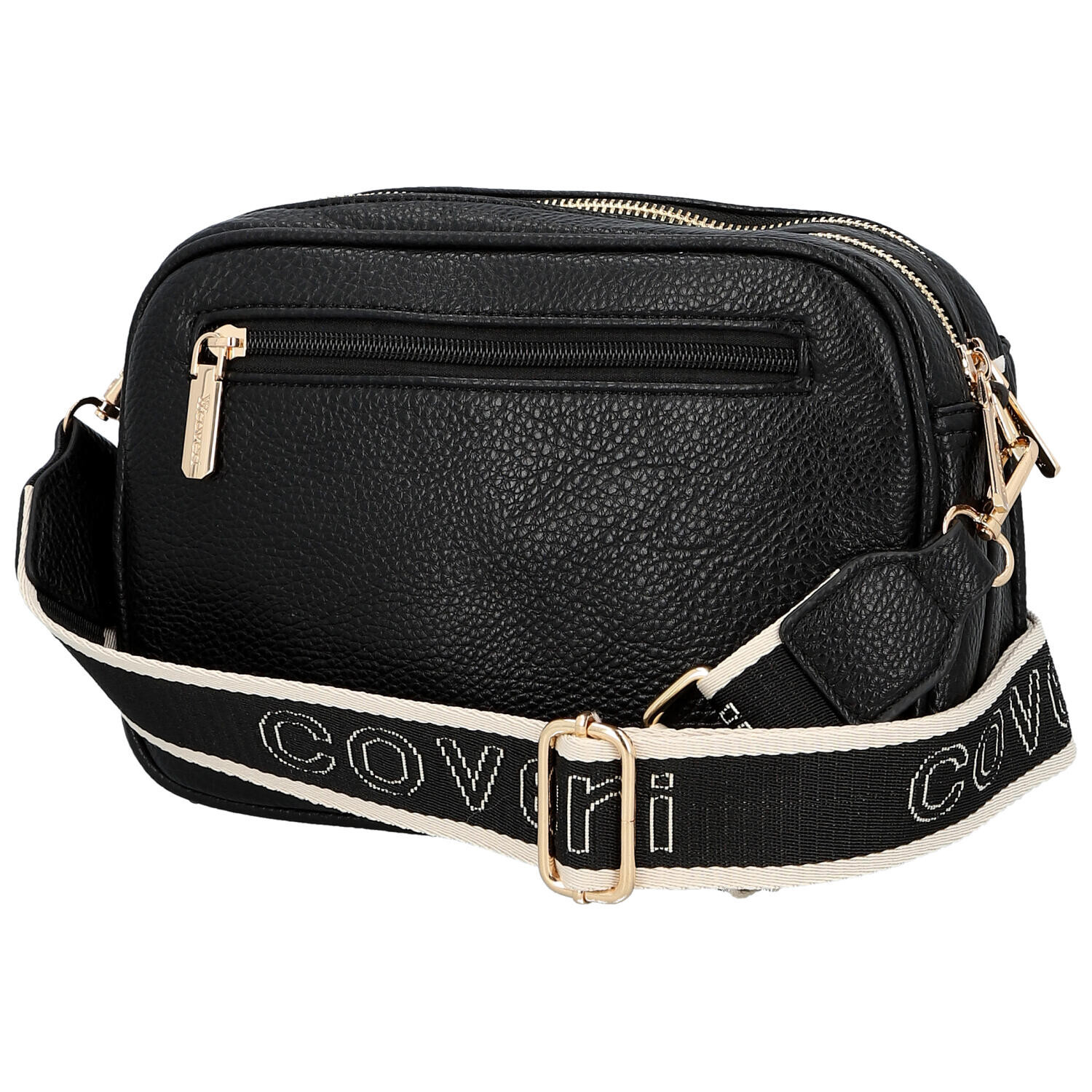 Stylová dámská koženková crossbody  kabelka Aliana, černá