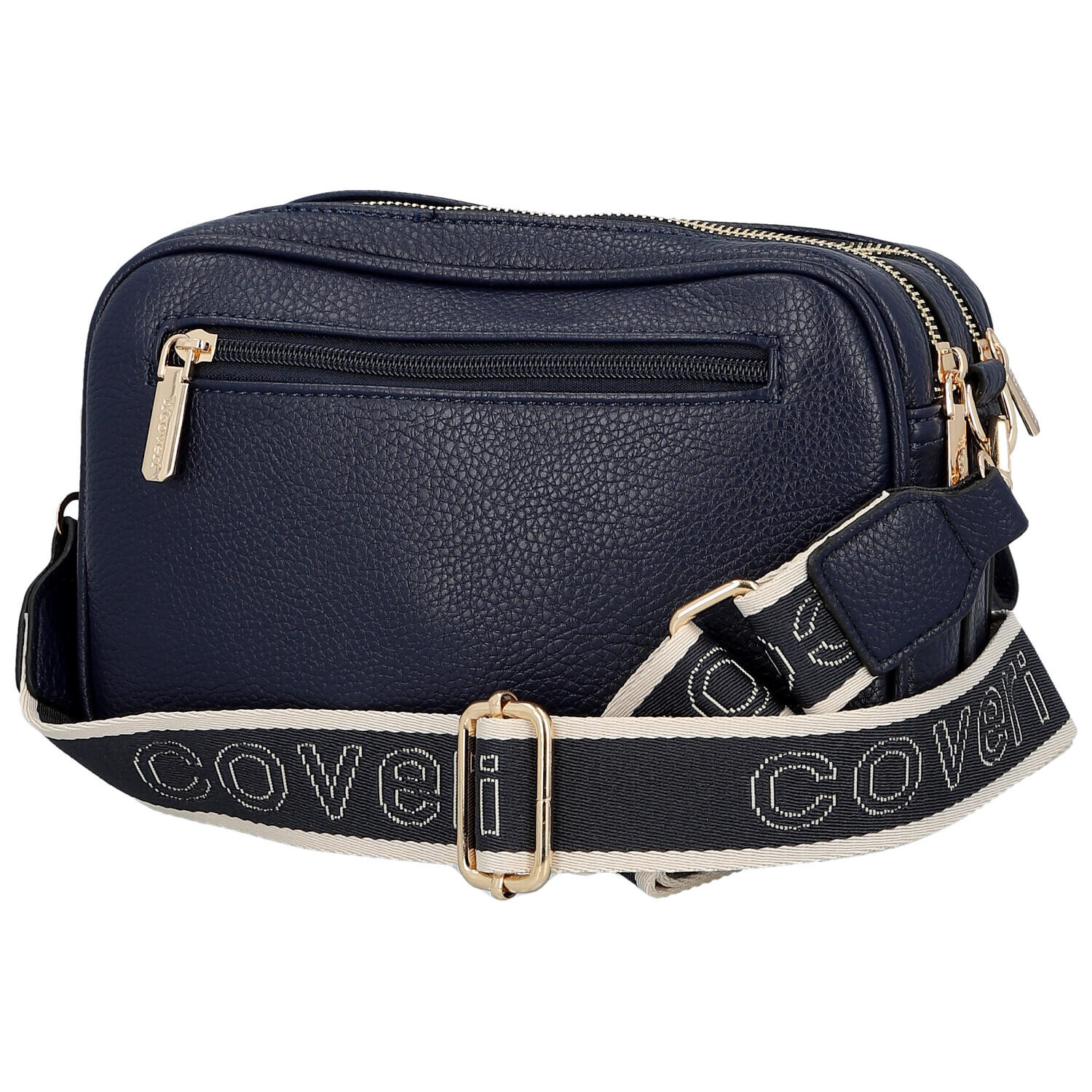 Stylová dámská koženková crossbody  kabelka Aliana, tmavě modrá