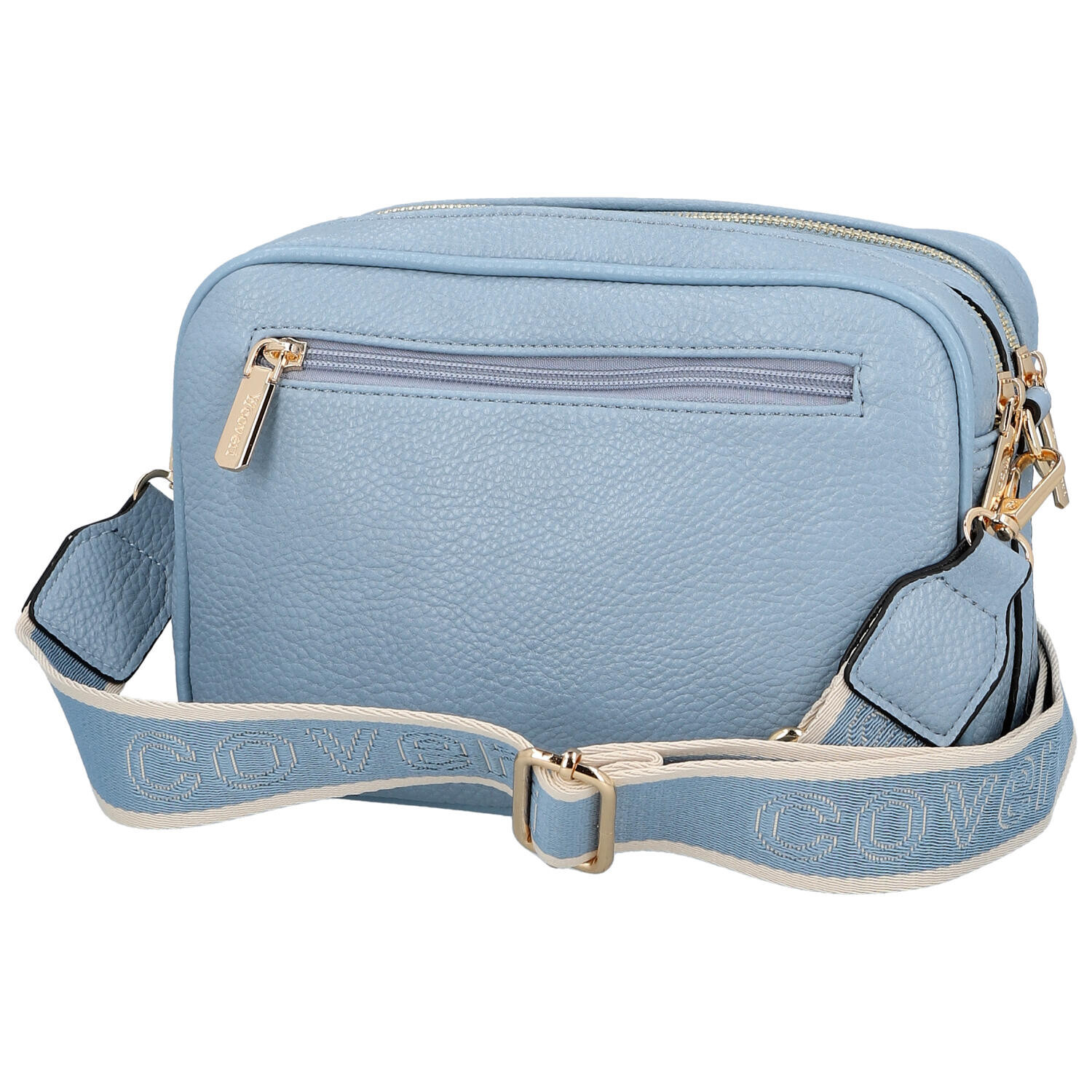 Stylová dámská koženková crossbody  kabelka Aliana, světle modrá