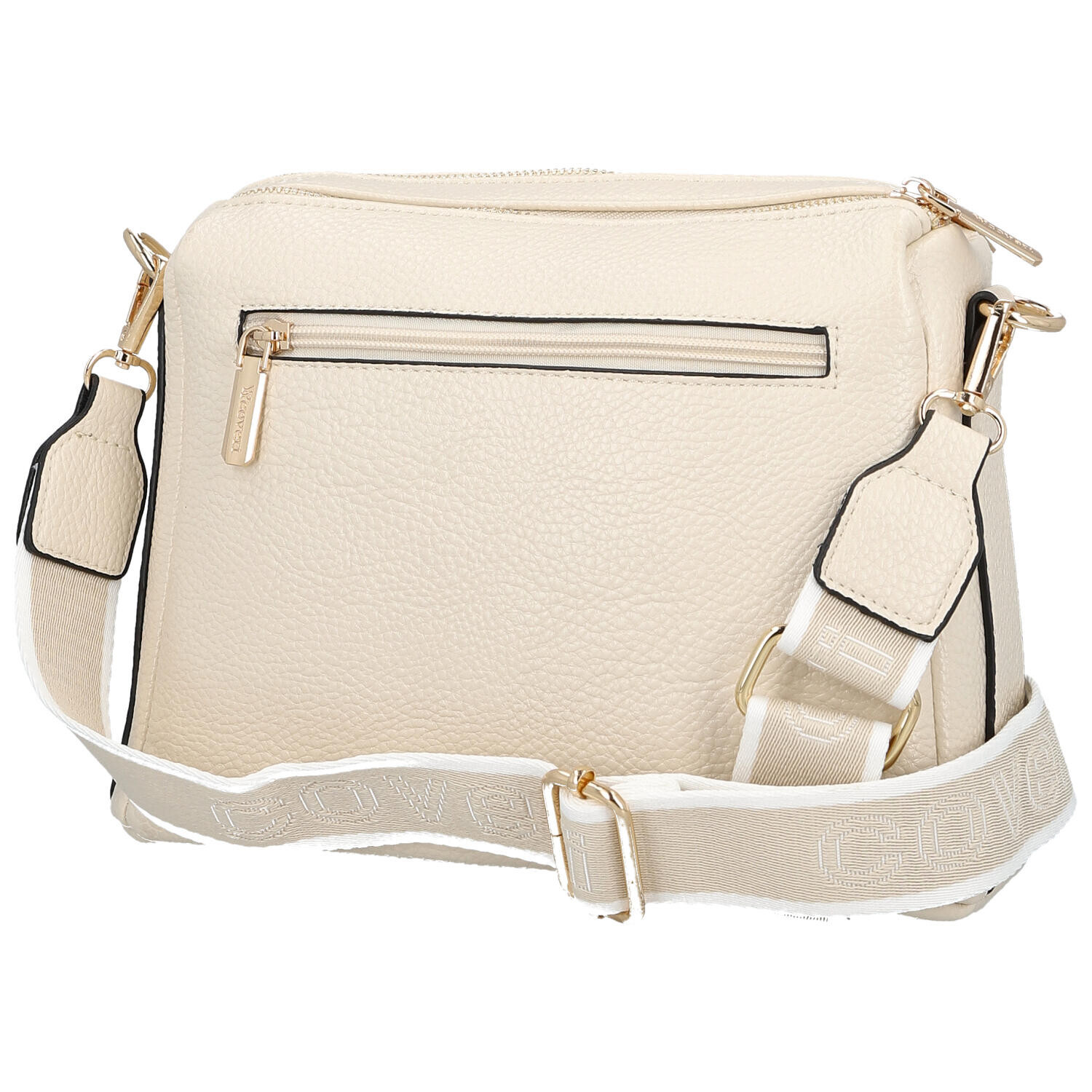 Trendy dámská koženková crossbody kabelka Chiara, béžová